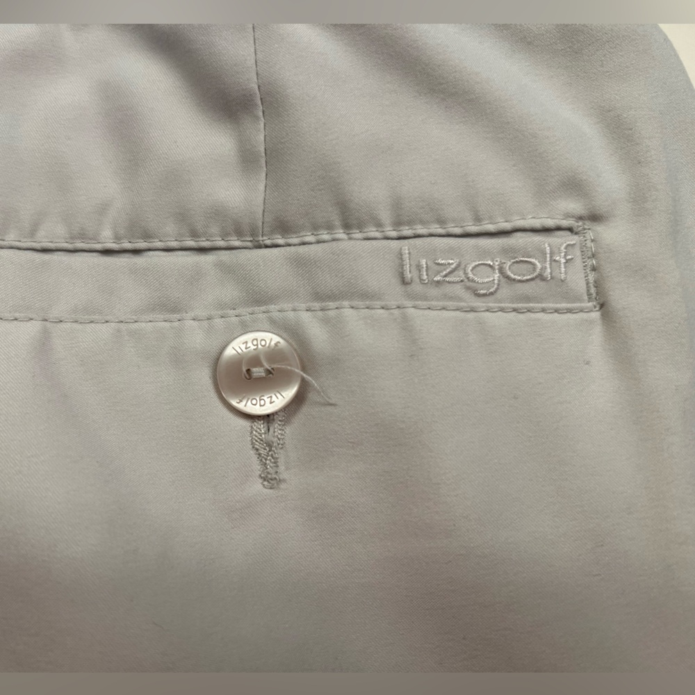 Liz Golf Audra Cropped Gold Pants Sz 12 - Picture 4 of 5